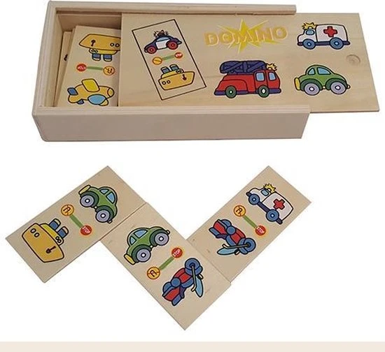 Merkloos Houten Domino Vervoer, In Houten Kistje