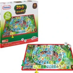 Grafix Dierentuin Bordspel | Bordspel Voor Het Hele Gezin | Ganzenbord Variant | Dieren Speelgoed