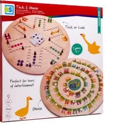 BS Toys 3-in-1 Bordspel - Keezenspel, Ganzenbord En Ludo - Speelgoed Vanaf 6 Jaar - 2 Tot 6 Spelers