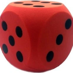 Merkloos Sinterklaas Spel Dobbelsteen Rood 4 X 4 Cm