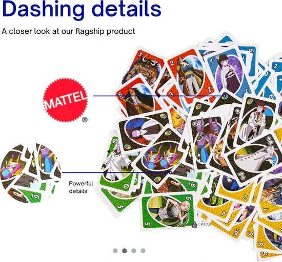 Merkloos UNO Anime Kaartspel - Nieuwe Editie - Naruto - One Piece - Dragon Ballz - Demon Slayer - Afbeelding 6