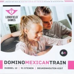 Longfield Games Domino Mexican Train Dubbel 12 Actiespel In Beuken Kist