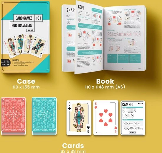 CardGames101 Card Games For Travelers - Engels Boek En Speelkaarten - Reisspellen - Kaartspellen - Reizigerseditie - Educatieve Spellen - Kaartspellen Voor Volwassenen - Afbeelding 10