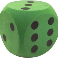 Merkloos Sinterklaas Spel Dobbelsteen Groen 4 X 4 Cm