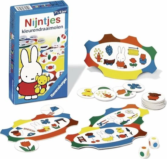 Onbekend Ravensburger Nijntjes Kleurendraaimolen - Pocketspel - Afbeelding 2