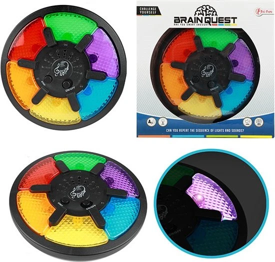 Toi-Toys Memory Spel Met Licht En Geluid - BRAIN QUEST Geheugenspel (solo) -Melody - Afbeelding 2