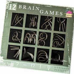 Brain Games Giftbox - 3D Puzzels Voor Volwassenen En Kinderen - 12 Metalen Puzzels - Breinbrekers - Tangle