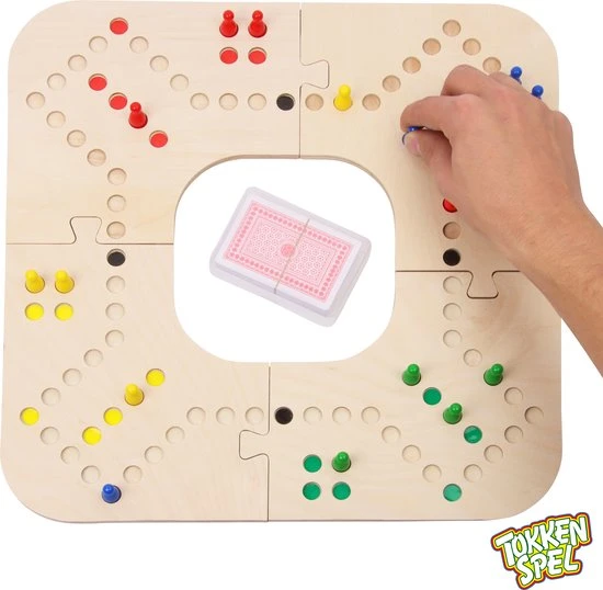 MULSAN Tokkenspel 4-6 Personen - Bordspel - Gezelschapsspel - Tokken - Tokbord - Afbeelding 3