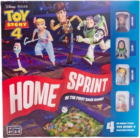 Disney Toy Story 4 Bordspel - 4 Mini Figuurtjes (Woody, Buzz, Bo Peep, Forky)