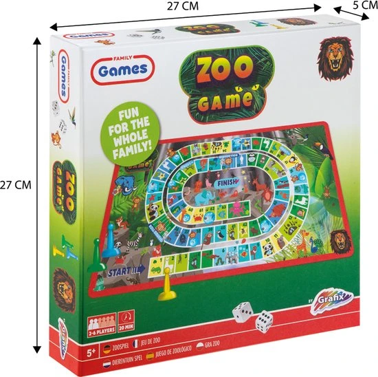 Grafix Dierentuin Bordspel | Bordspel Voor Het Hele Gezin | Ganzenbord Variant | Dieren Speelgoed - Afbeelding 7