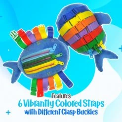 Bon Vibez Montessori Speelgoed - Walvis Kussen - Kinderspeelgoed - Sensorisch Speelgoed - Motoriek Speelgoed - Goed Voor De Ontwikkeling