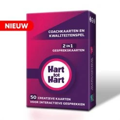 Hart Tot Hart 2-in-1 Coachkaarten En Kwaliteitenspel - Associatiekaarten En Complimentenspel - Coachingskaarten - Kwaliteiten Kaartspel - Gespreksstarter - Inspiratiekaarten - Complimenten Kaartjes - Gesprekskaarten Voor Een Openhartig Gesprek