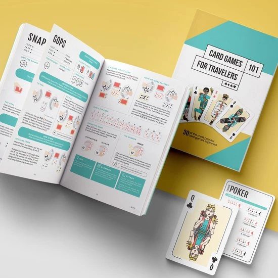 CardGames101 Card Games For Travelers - Engels Boek En Speelkaarten - Reisspellen - Kaartspellen - Reizigerseditie - Educatieve Spellen - Kaartspellen Voor Volwassenen - Afbeelding 5