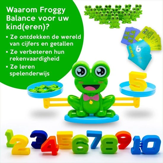 Must-Have For Kids | Frog Balance Game - Balansspel - Leren Rekenen - Interactief Speelgoed - Weegschaal Speelgoed - Monkey Balance - Telraam - Speelgoed Jongens - 3 Jaar - 4 Jaar - 5 Jaar - 6 Jaar - Montessori Speelgoed - Afbeelding 3