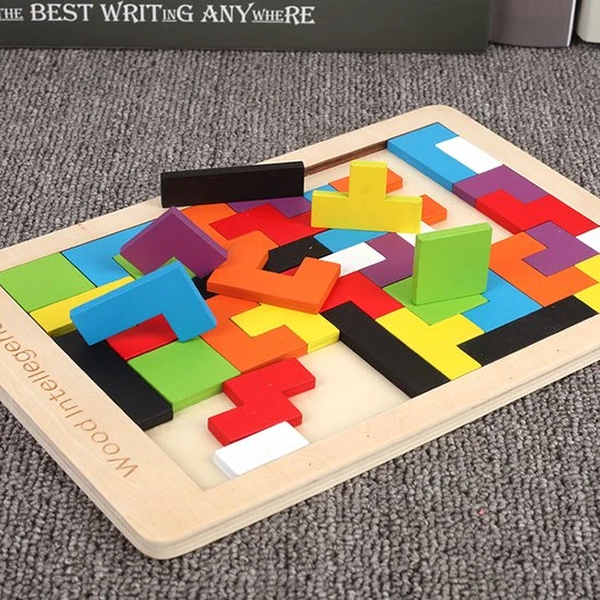Hoekstar Games Puzzelkubus - Houten Tetris Puzzel - Speelgoed Vanaf 3 Jaar - Afbeelding 6