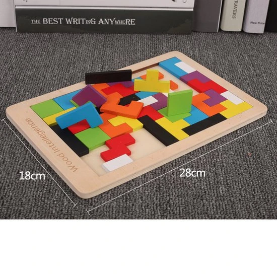 Hoekstar Games Puzzelkubus - Houten Tetris Puzzel - Speelgoed Vanaf 3 Jaar - Afbeelding 7