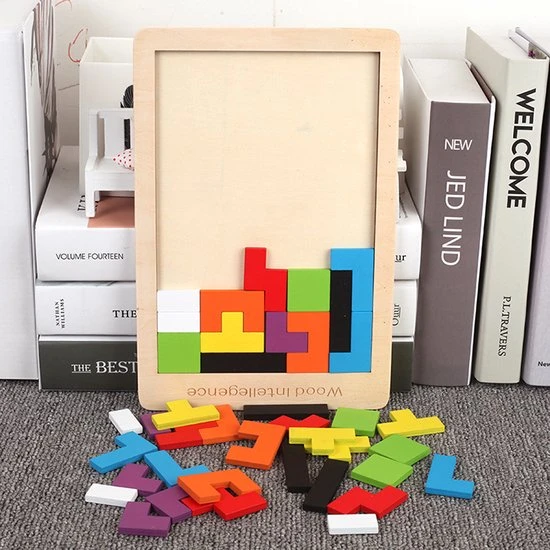 Hoekstar Games Puzzelkubus - Houten Tetris Puzzel - Speelgoed Vanaf 3 Jaar - Afbeelding 8