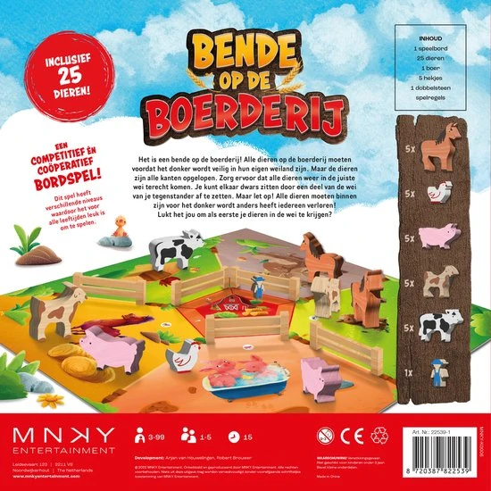 MNKY Entertainment Bende Op De Boerderij - Bordspel - Afbeelding 5