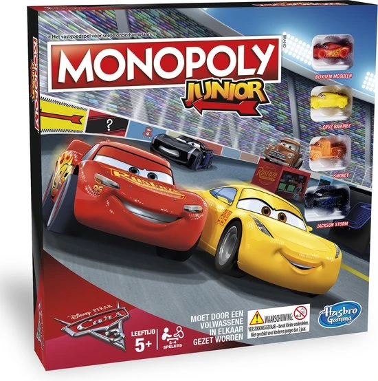 Monopoly Junior Cars 3 - Kinderspel - Afbeelding 2