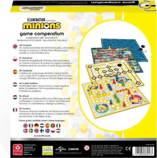 Minions - Verschrikkelijke Ikke - 4-in-1 Spellendoos - Ladderspel - Molenspel - Dammen - Ludo Mens-Erger-Je-Niet) - Bordspel) - Afbeelding 2