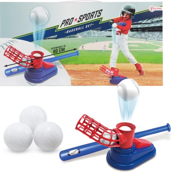 Toi-Toys Pro Sports Honkbaltrainer Met Ballenschieter En Knuppel (62852A)