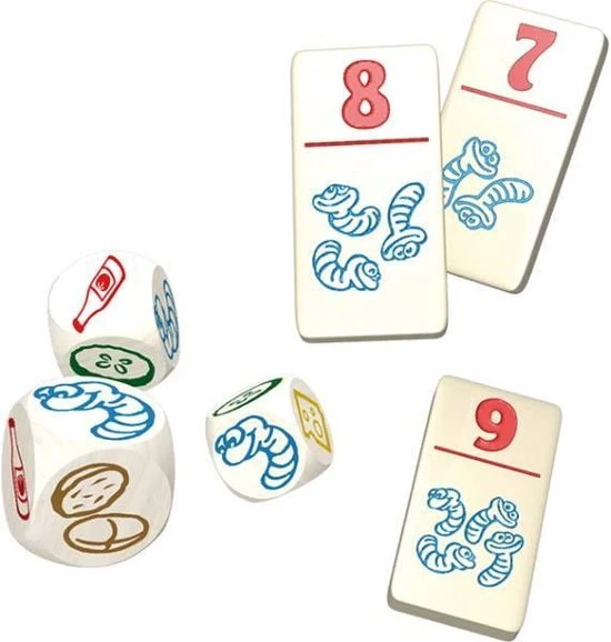 999 Games Regenwormen Junior Dobbelspel - Afbeelding 4