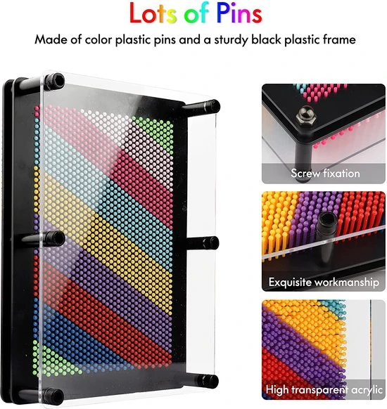 BOTC Pin Art S - Bordspel - Spijkerspel - 3D Afdruk - Spellen Met Spijkers - 12.5 Cm Kleurrijke - Afbeelding 2