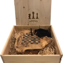 Olijfolie & Honing Schaakbord Met Geschenkverpakking