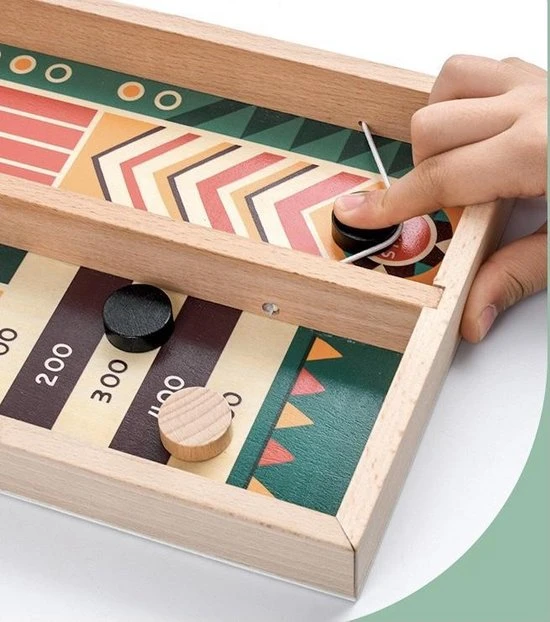 Nixnix - Slingshot Curling - Sjoelspel - Hockeyshots - Sjoel Battle - Speelgoed - Afbeelding 6