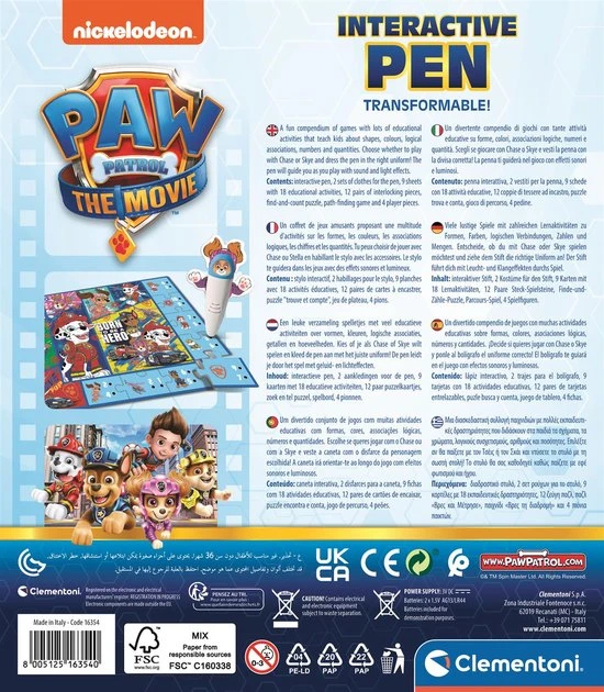 Education Clementoni - Paw Patrol - Transformeerbare Pen, Educatief Spel, 3-6 Jaar - 16354 - Afbeelding 4
