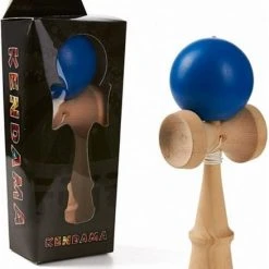 Merkloos Kendama Behendigheidsspel Hout 22x8x5cm Blauw