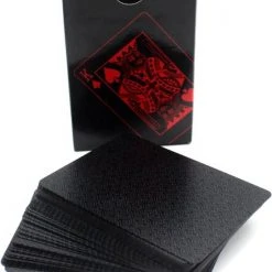 Fit Junkies Speelkaarten - Zwart En Rood - 56 Kaarten - Waterdicht - Kaarten - Kaartspel