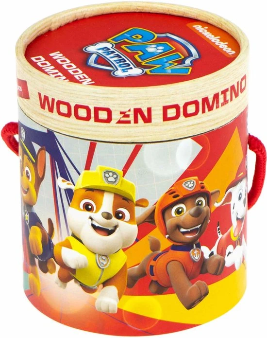 Paw Patrol Houten Domino Spel In Koker . - Afbeelding 3