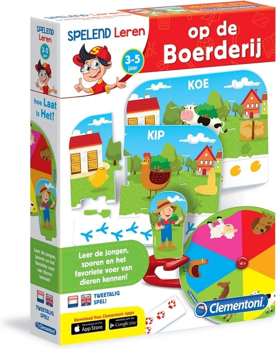 Clementoni - Op De Boerderij - Educatief Spel