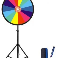 Smart-goods? Smart-goods Rad Van Fortuin Met Tripod Draairad Draaiwiel Gezelschapsspel Inclusief Markeerstift En Wisser