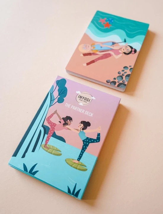 IMYOGI Partner Yoga Kaarten Voor Kinderen - Kinderyoga Kaarten - Kindercadeautje - Yoga Mat Accessoires - Yoga Boek - Kids Yoga Cards - Kindercadeautje Voor Kinderen