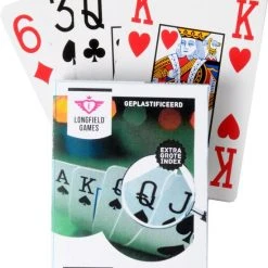 Longfield Darts LONGFIELD SENIOR, LAMINATED PLAYING CARDS EXTRA LARGE 4 INDEX ENGLISCH PATTERN