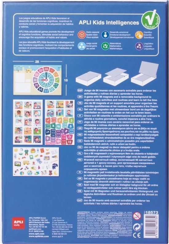 Apli Kids Leren Klokkijken Magneetspel - Afbeelding 2