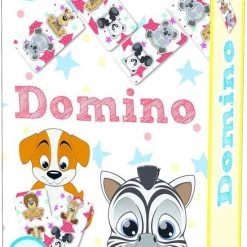 Merkloos Dieren Domino Spel - 24 Delig - Familie Spellen - Dieren - Kinderspel - Dominospel - Kinder Domino - Cadeau Kind- Vloerspel - Speelgoed - Puzzel - Voor Kinderen En Volwassenen - Voor Jongens En Meisjes - Klassiek Spel - Kaartspel- Denkspel