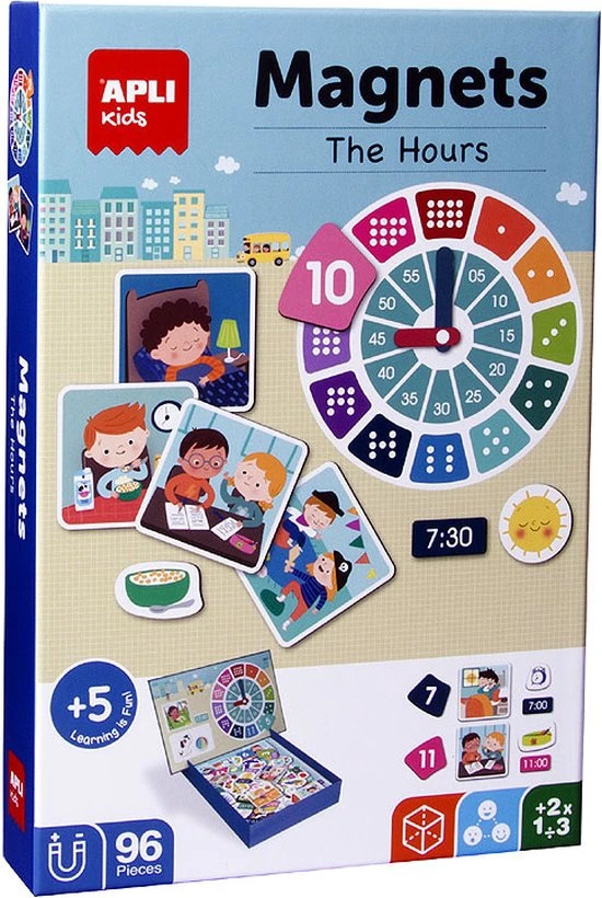 Apli Kids Leren Klokkijken Magneetspel - Afbeelding 4