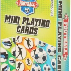 Merkloos Mini Voetbal Thema Speelkaarten 6 X 4 Cm In Doosje Van Karton - Handig Formaatje Kleine Kaartspelletjes